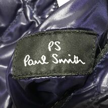 美品 ポールスミス Paul Smith キルティングジャケット ダウンジャケット ダイヤ リバーシブル パープル 黒色 ブラック メンズ 秋冬 M_画像8