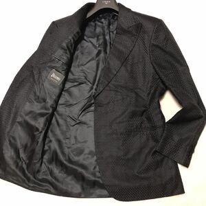 【極上シルク！】HERNO ヘルノ テーラードジャケット ネイビー チェック柄 総柄 メンズ ブレザー ビジネス
