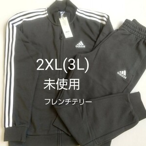 adidas ジャージ スウェット 上下セット メンズ 2XL(3L) 黒 未使用 フレンチテリー