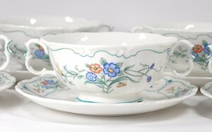 ∇花∇イギリス【ロイヤルアルバート/Royal Albert】 Hamlynシリーズ スープカップ＆ソーサー 5客セット