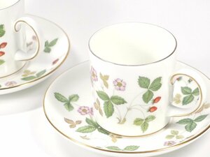 ∇花∇イギリス【ウェッジウッド/WedgWood】 ワイルドストロベリー コーヒーカップ＆ソーサー ペアセット