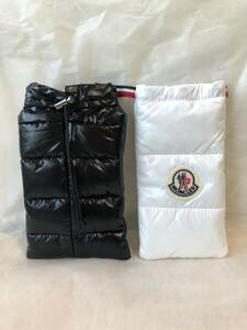 モンクレール小物入れポーチMONCLER/ポシェット/スマホ入れワッペン筆箱ペンケース/サングラスケースわっぺんダウン型メガネケース2セット