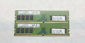 #MA01002 メモリ デスクトップ用 SAMSUNG DDR4-2666V (PC4-21300) 8GB×2枚 Bios起動確認済 送料185円～