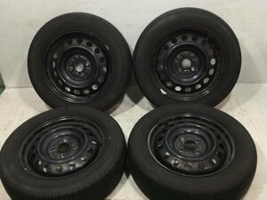 6～7分山 TOYO トーヨー SD-7 175/65R15 84S 2021年 黒スチール 15x5J 4H 100 ハブ径54ｍｍ 4本 ノーマルタイヤ