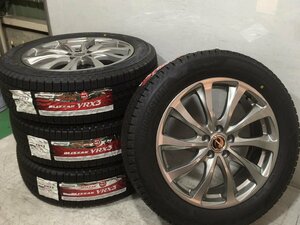 未装着未使用！ ブリヂストン VRX3 195/60R17 90Q 2023年 BALMINUM 17x6J +40 5H 100 ハブ径72ｍｍ 4本 スタッドレス バランス調整済