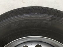 6～7分山 ブリヂストン K370 145/80R12 80/78N LT 2023年 ダイハツ純正スチール 12x4J 4H 100 ハブ径54ｍｍ 4本 ノーマルタイヤ_画像2