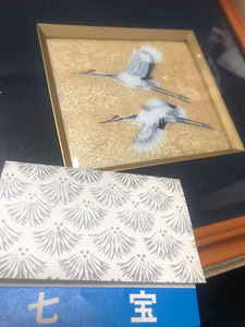 Art hand Auction [Cloisonné enmarcado] Flying Crane Company Marco de madera conmemorativo de nueva construcción [24/01 TY P Pull], obra de arte, cuadro, otros