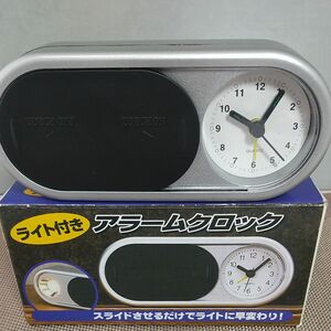 目覚まし時計 ライト付き 未使用箱入 アラームクロック 置き時計