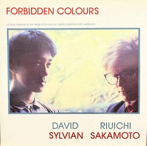 UKオリジナル　12インチEP David Sylvian & Riuichi Sakamoto / Forbidden Colours デヴィッド・シルヴィアン　坂本龍一　戦メリ