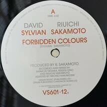 UKオリジナル　12インチEP David Sylvian & Riuichi Sakamoto / Forbidden Colours デヴィッド・シルヴィアン　坂本龍一　戦メリ_画像3