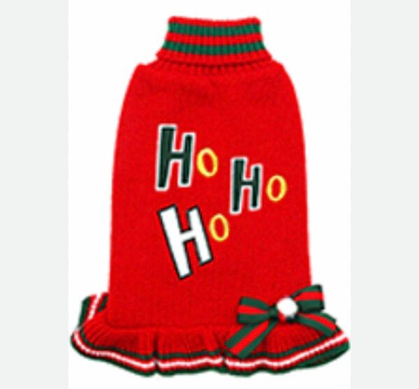 犬のクリスマスセータークリスマスペットセーター　ペットセーター　スカート　①
