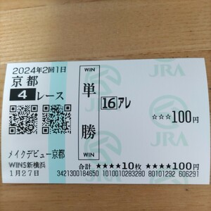 単勝馬券　競馬　アレ　メイクデビュー京都　新馬戦　阪神タイガース優勝　岡田監督　カードコレクション　優勝や　ウマ娘