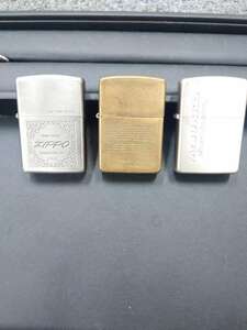 ♯1025【ZIPPO　ジッポ　3個　まとめ】　ソリッドブラス　1932-1992　着火未確認　お買い得