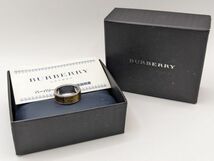 BURBERRY バーバリー 指輪 ノバチェック柄 シルバー SILVER リング 11号 アクセサリー 約4.2g（Ｍ6479）_画像1