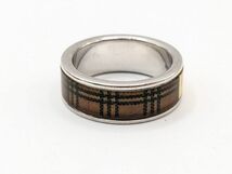 BURBERRY バーバリー 指輪 ノバチェック柄 シルバー SILVER リング 11号 アクセサリー 約4.2g（Ｍ6479）_画像3