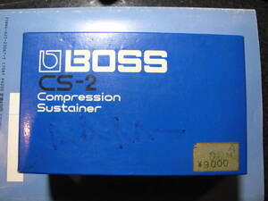 空箱のみ・BOSS/CS-2・コンプレッサーの箱だけと取説・ボロイです。マジック書き込み