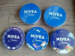 *NIVEA*ni Bear крем * нераспечатанный новый товар * синий жестяная банка 169g большой жестяная банка * ограничение содержит 5 шт. комплект * стоимость доставки 370 иен *