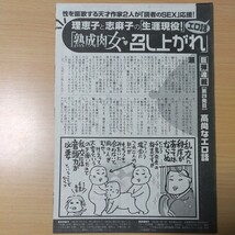 1-206 理恵子と志麻子の生涯現役エロ話熟成肉女召し上がれ　週刊大衆切り抜き　西原理恵子　岩井志麻子_画像6