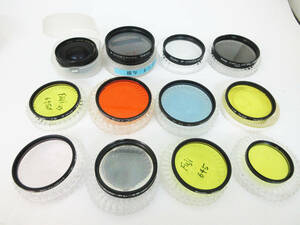 F8809【レンズフィルター】Kenko ケンコー 12個★MC-C4 LBB-4/CIRCULAR PL/R-SNOW CROSS/PRO ND-4 etc★カメラ 58mm 52mm 49mm★中古★