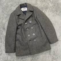 USA製 MFG. BY SCHOTT ショット ピーコート Pコート PEA JACKET グレー 灰色 メンズ トップス 最落なし （K13）_画像1