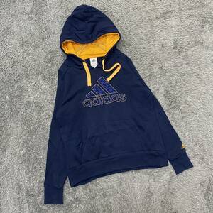 adidas アディダス スウェット パーカー プルオーバー サイズM ネイビー 紺色 キッズ 子供服 トップス 最落なし （P13）