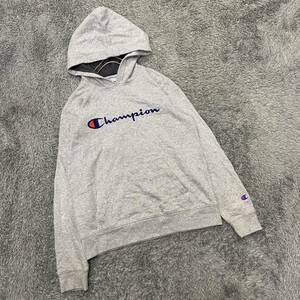 Champion チャンピオン スウェット パーカー プルオーバー サイズL グレー 灰色 キッズ 子供服 トップス 最落なし （D14）