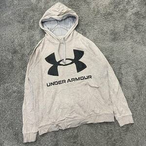 UNDER ARMOUR アンダーアーマー スウェット パーカー プルオーバー サイズXXL グレー 灰色 メンズ トップス 最落なし （O14）