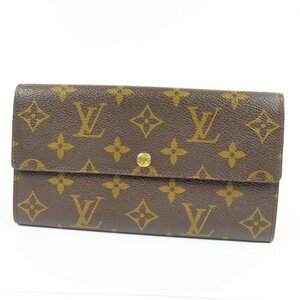 68809★1円スタート★LOUIS VUITTON ルイヴィトン 極美品 サラ カード2 USA製 ヴィンテージ モノグラム 長財布 PVC ブラウン