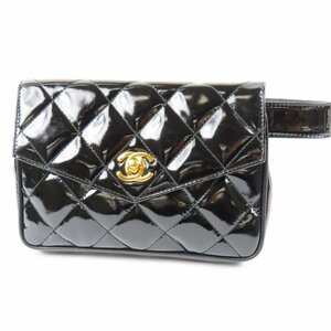 68994★1円スタート★CHANEL シャネル 外美品 マトラッセ ヒップバッグ 75/30 ターンロック ココマーク ヴィンテージ ウエストバッグ