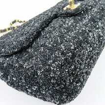 68986★1円スタート★CHANEL シャネル 極美品 チェーンショルダーバッグ タッセル ココマーク ゴージャス 豪華 スパンコール ブラック_画像4