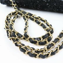 68986★1円スタート★CHANEL シャネル 極美品 チェーンショルダーバッグ タッセル ココマーク ゴージャス 豪華 スパンコール ブラック_画像7