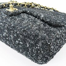 68986★1円スタート★CHANEL シャネル 極美品 チェーンショルダーバッグ タッセル ココマーク ゴージャス 豪華 スパンコール ブラック_画像3