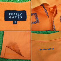 PEARLY GATES パーリーゲイツ ゴルフ ポロシャツ【オレンジ/５】美品！_画像4