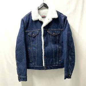 USA古着 80s Levi’s 71608 デニム ボア ジャケット アメリカ製 インディゴ トラッカー 70608 ロング ジージャン 常田大希 菅田将暉