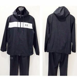 美品☆UNDER ARMOUR/アンダーアーマー☆ウインドブレーカー☆セットアップ/上下セット☆ストレッチ/パーカー/ジャージ/大きめ☆XXL