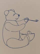 クマ　テディベア　パイプ　熊　フランス　アンティーク　子供　スタンプ　ヴィンテージ　ハンコ　イラスト　素材　ぬいぐるみ　フレンチ_画像6