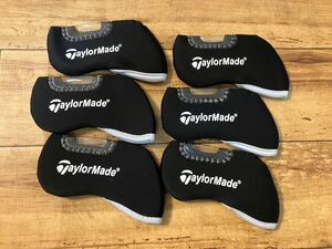 追跡送料込み！テーラーメイド TaylorMade アイアンカバー 着脱らくらく ヘッドカバー 黒 6つセット