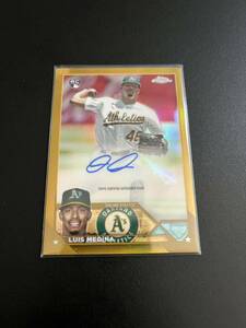 【1/50】2023 topps chrome update auto luis medina 1stナンバー RC