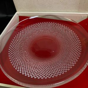 DE-661【保管品】保谷クリスタル HOYA 大皿 ガラスプレート 直径28cm食器の画像2