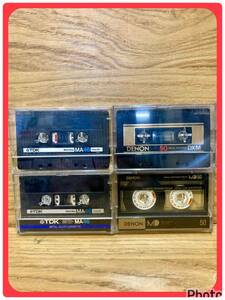 ★ METAL メタル カセットテープ 4本 録音済み 使用済み DENON TDK 中古 記録媒体 カセット メタルテープ