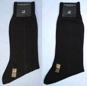 dunhill Dunhill деловые носки 25cm 2 пар комплект черный шерсть * полиэстер * нейлон сделано в Японии мужской носки носки джентльмен носки 