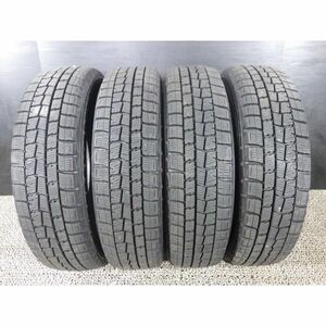 ☆::送料無料::☆ダンロップ WINTER MAXX WM01 155/65R14 4本SET◎2018年製8~9分山スタッドレス◎中古 4本の片と溝に若干のシワ等あり