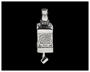 【ネコポスOK】 ガーディアンベル Whiskey Bottle MADE IN USA ハーレー バイカー アメリカン バイク お守り 魔除け 交通安全