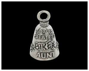 【ネコポスOK】ガーディアンベル World's Greatest Biker Aunt MADE IN USA ハーレー バイカー アメリカン バイク お守り 魔除け 交通安全