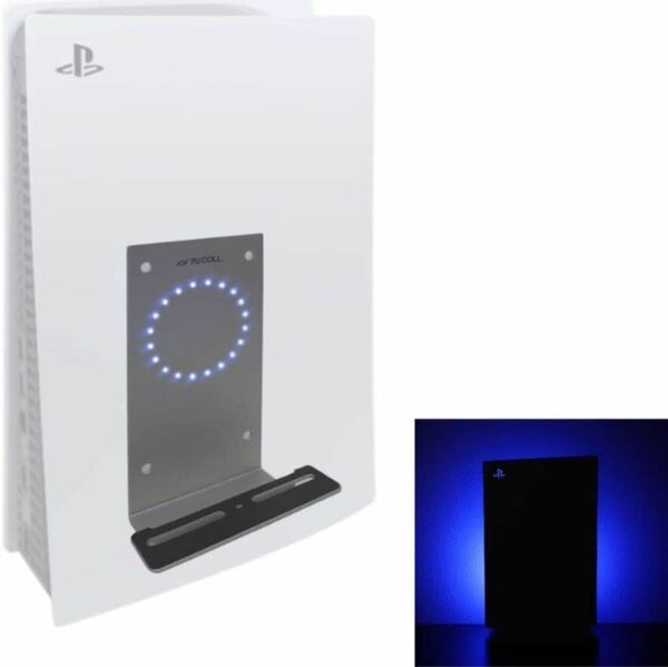 ★1点のみ★ PlayStation 5 PS5用アルミ製壁掛ホルダー 壁掛け led プレステ5 アルミスタンド ひかる 設置台