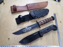 『G04A』KA-BAR シースナイフ 2本（2点）まとめてセット ケーバー 　BK-2 / KA-BAR 120Years OLEAN ARMY_画像1