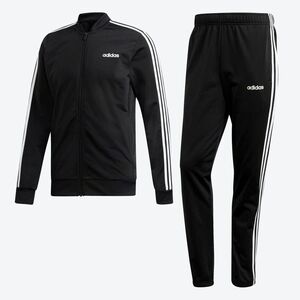 ★アディダス ADIDAS 新品 メンズ トリコット トラックスーツ スポーツウェア 上下セット スーツ 黒 Mサイズ[SETDV24481N-M] 五 壱★QWER★