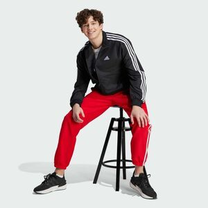 ★アディダス ADIDAS 新品 メンズ スリーストライプス ウーブントラック スーツ 上下セット 黒赤 XLサイズ[SETIJ6060-XL] 五 参★QWER