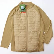 ★ウーム ゴルフ UUUM GOLF 新品 メンズ UVCUT ストレッチ 暖かい 裏フリース 中綿 ジャケット Lサイズ[TMKIT2C35-BEG-L]一 二 弐★QWER■_画像2