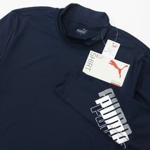 ●送料390円可能商品 プーマ PUMA ゴルフ GOLF 新品 メンズ 今着用 コンプレッション ハイネックシャツ 紺 [2SPU106-NAV-LL]三 参★QWER_画像1